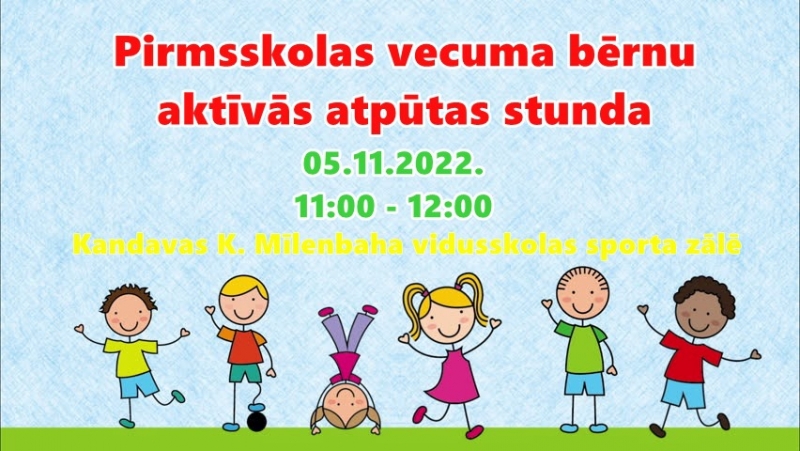 Pirmsskolas vecuma bērnu aktīvās atpūtas stunda