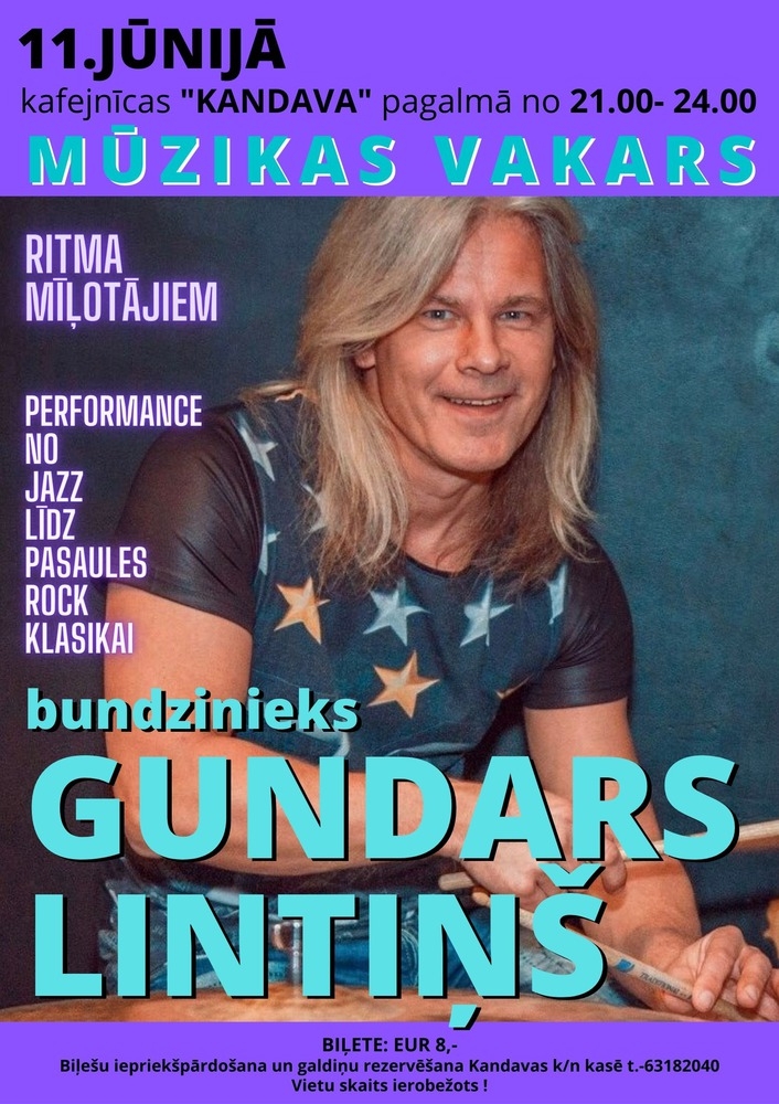 MŪZIKAS VAKARS kopā ar bundzinieku Gundaru Lintiņu