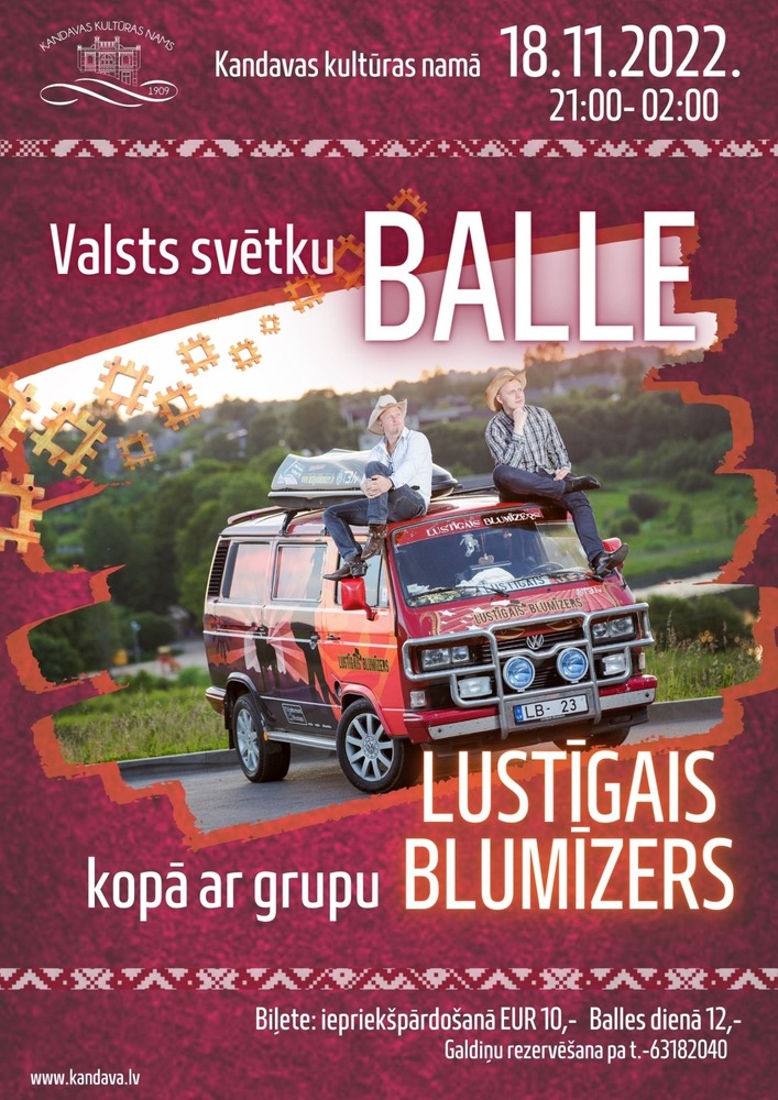 Valsts svētku balle kopā ar grupu "Lustīgais Blumīzers"