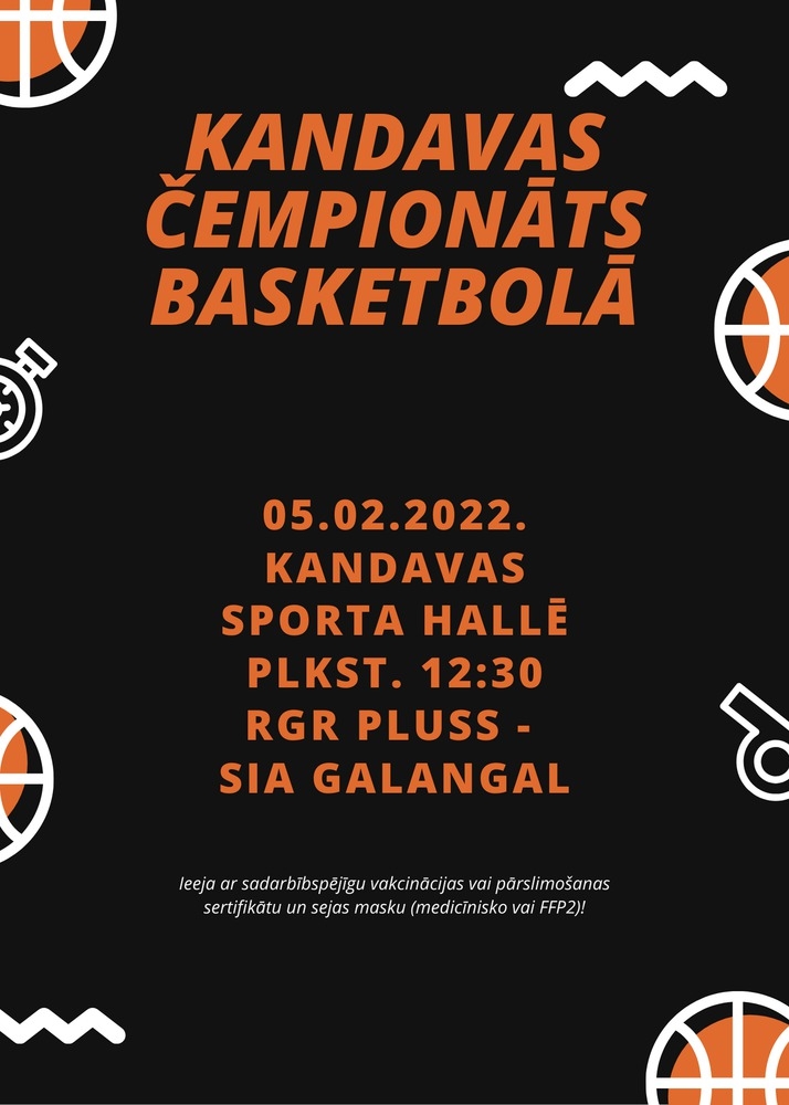 Kandavas čempionāts basketbolā: RGR PLUSS pret SIA GALANGAL