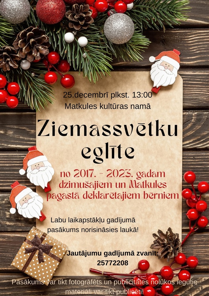 Ziemassvētku eglīte Matkules pagasta bērniem