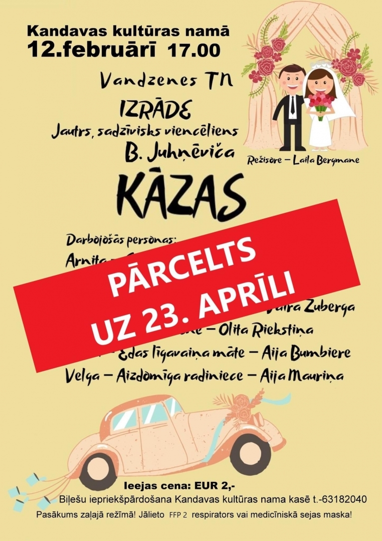 PĀRCELTS ! Vandzenes TN Izrāde "Kāzas"