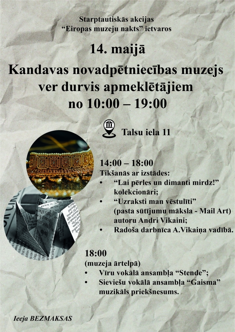 Muzeju nakts Kandavas muzejā