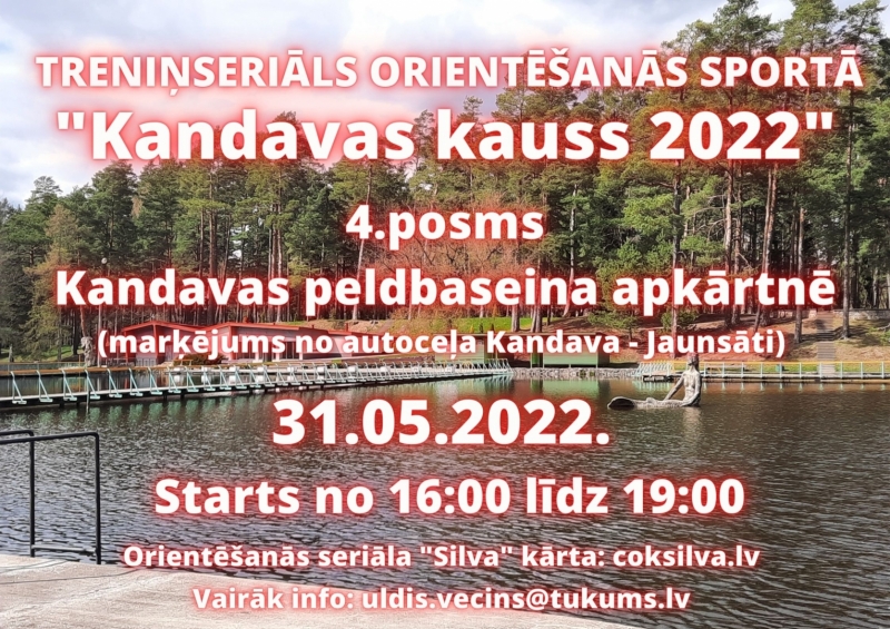 Treniņseriāls orientēšanās sportā "Kandavas kauss 2022" 4.posms