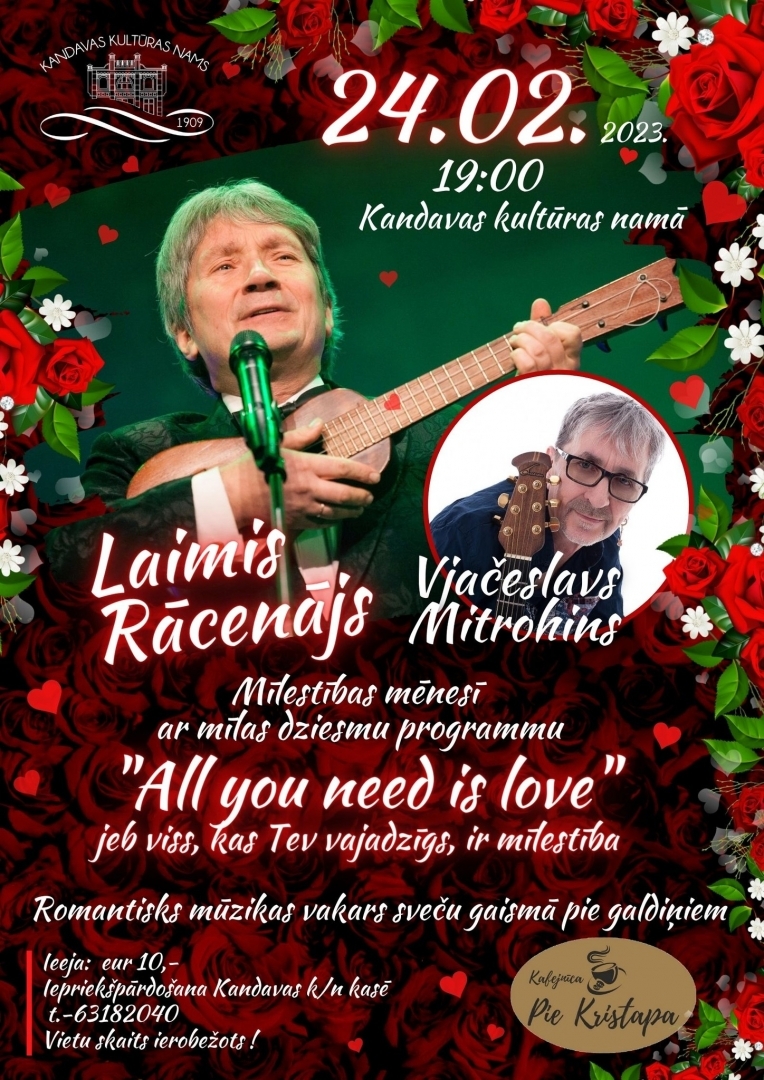 Romantisks mūzikas vakars ar Laimi Rācenāju un Vjačeslavu Mitrohinu