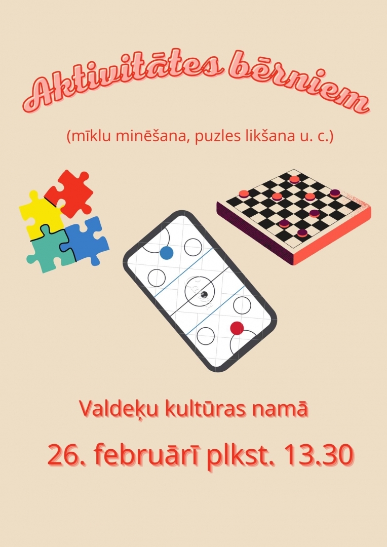 Galda spēļu pēcpusdiena bērniem