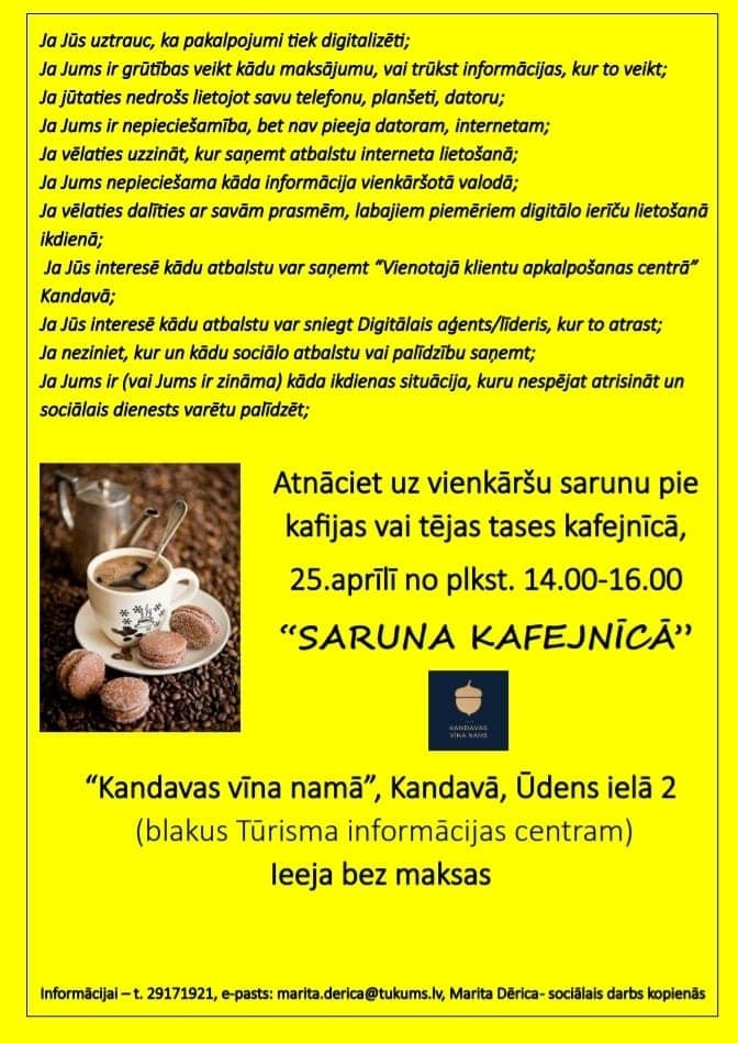 Sociālā dienesta pārstāvji aicina uz diskusiju Kandavā