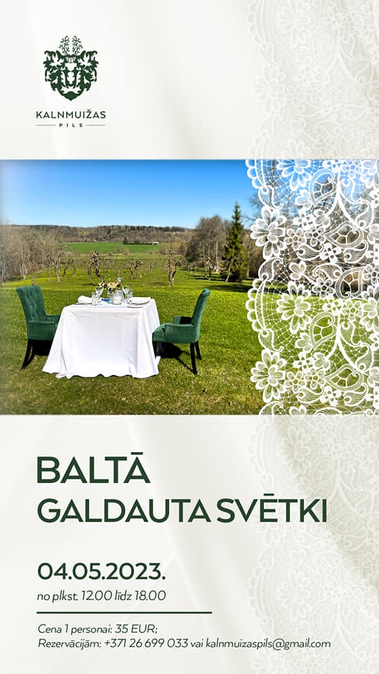 Baltā galdauta svētki Kalnmuižas pilī