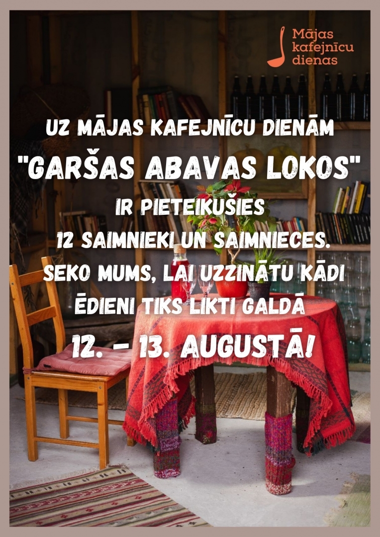 Mājas kafejnīcu dienas "Garšas Abavas lokos"