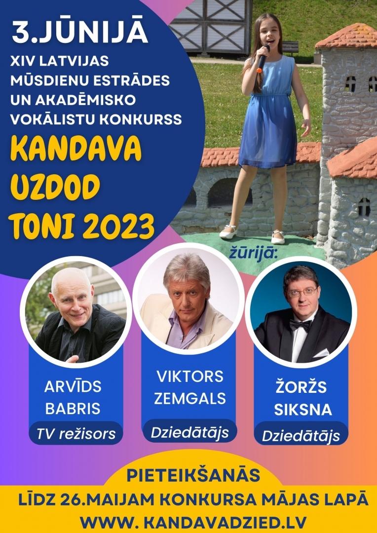 XIV Latvijas mūsdienu estrādes un akadēmisko vokālistu konkurss „KANDAVA UZDOD TONI”
