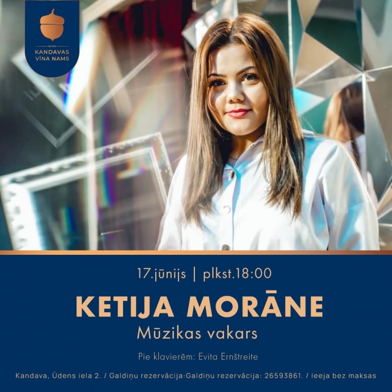 Muzikāls vakars Kandavas Vīna namā ar Ketiju Morāni