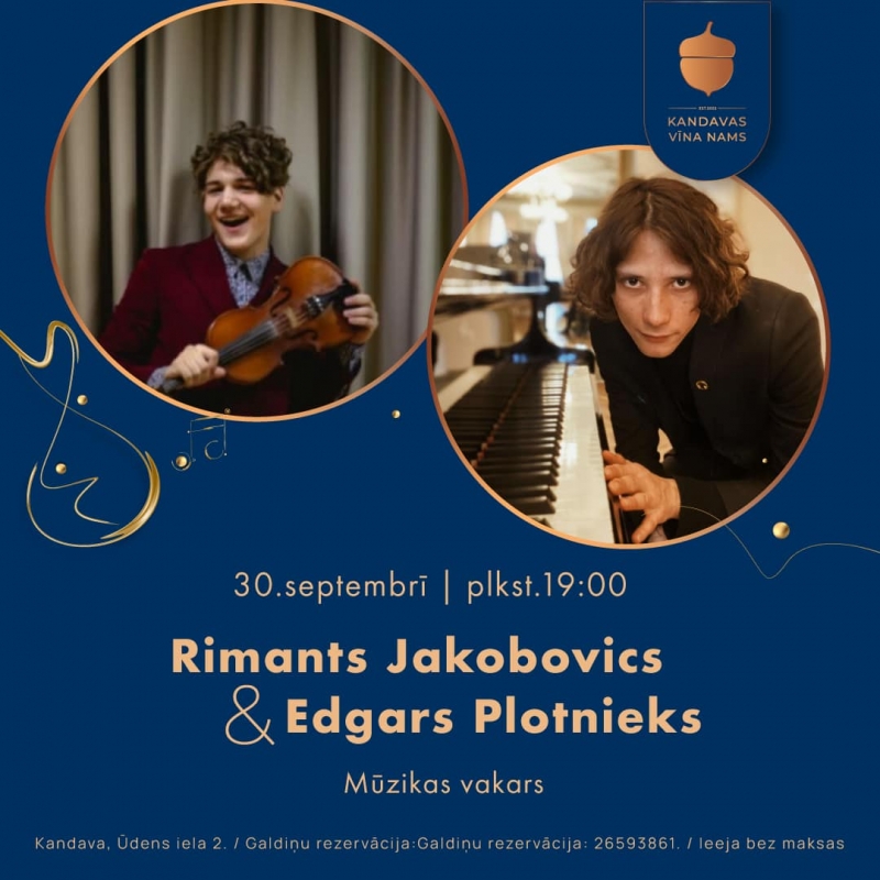 Muzikāls vakars Kandavas Vīna namā