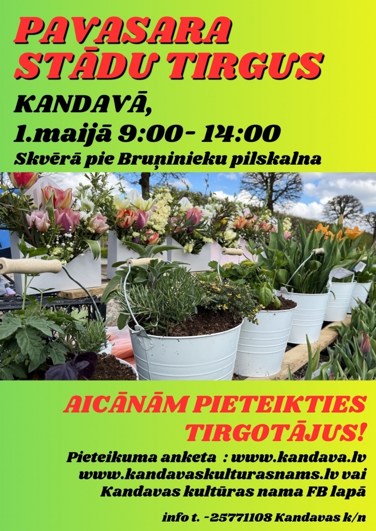 Pavasara stādu tirgus Kandavā