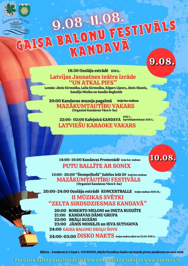 Gaisa balonu festivāls Kandavā