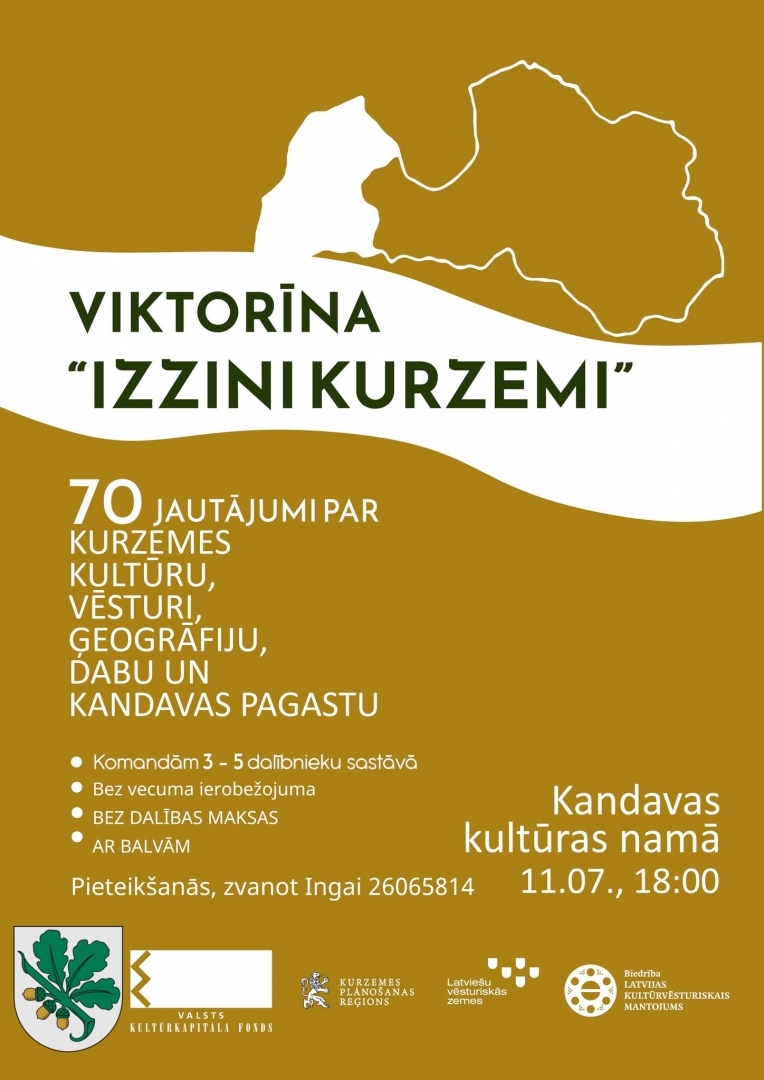 Viktorīna "Izzini Kurzemi"