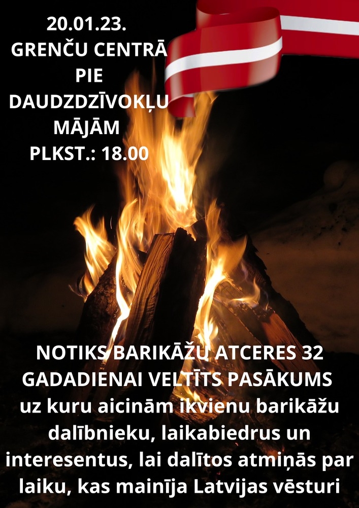Barikāžu atceres 32 gadadienai veltīts pasākums
