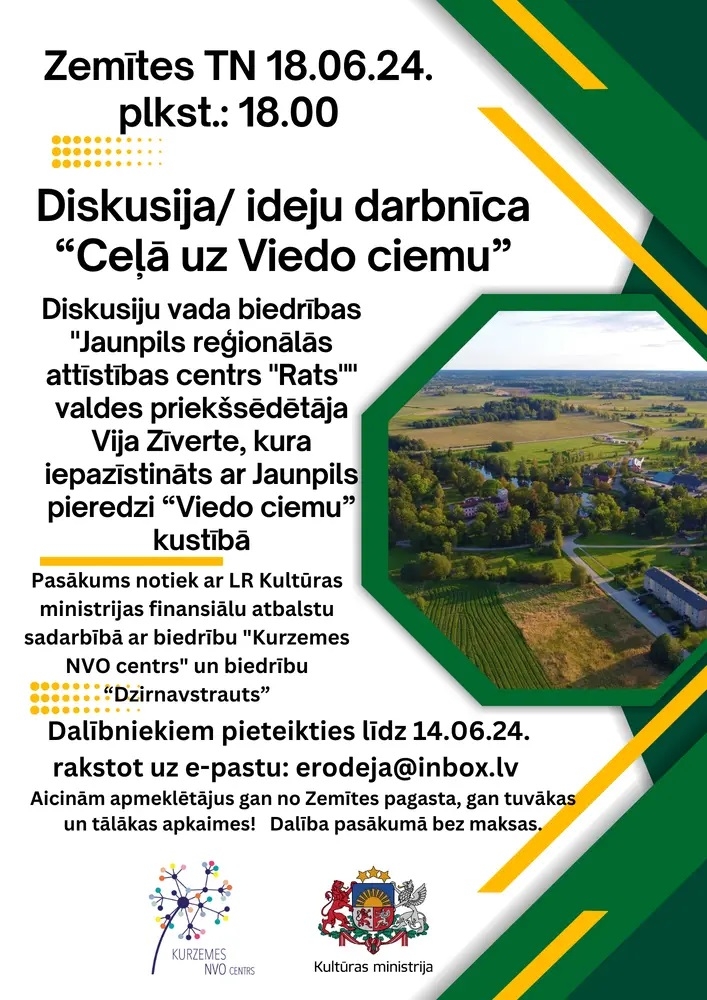 Diskusija/ ideju darbnīca “Ceļā uz Viedo ciemu” 