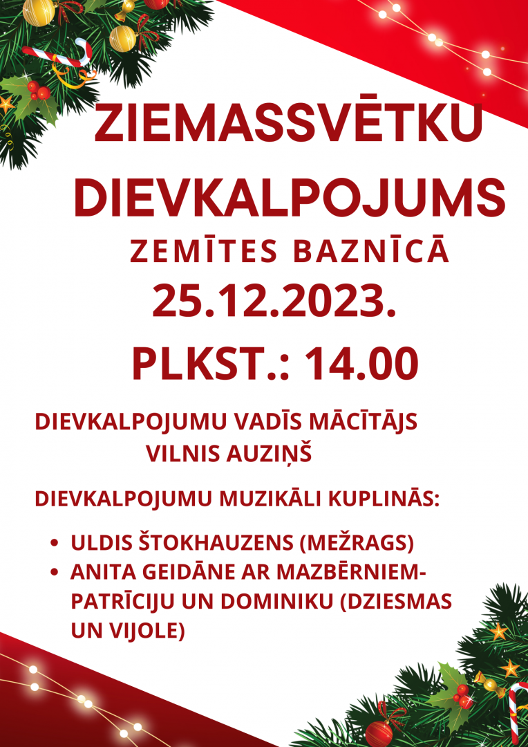 Ziemassvētku dievkalpojums Zemītē