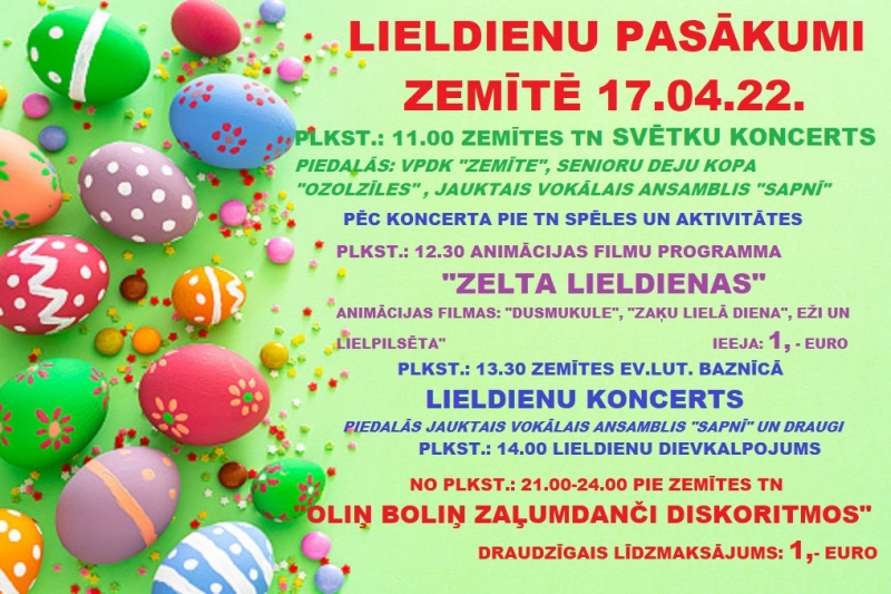 Lieldienu pasākumi Zemītē