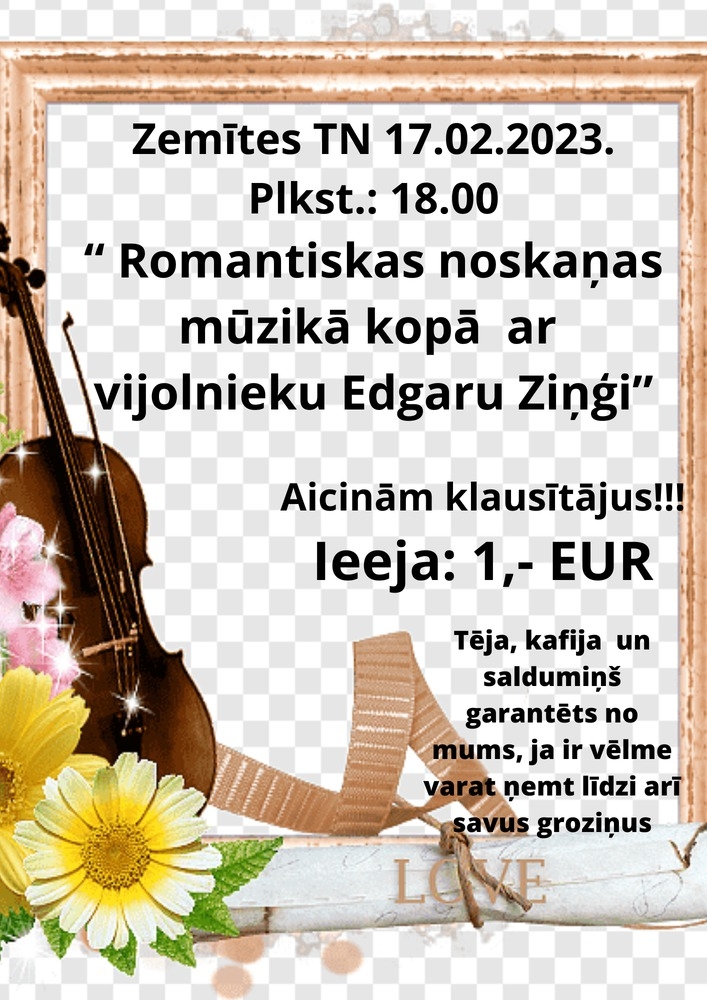 Romantiskas noskaņas mūzikā kopā ar vijolnieku Edgaru Ziņģi