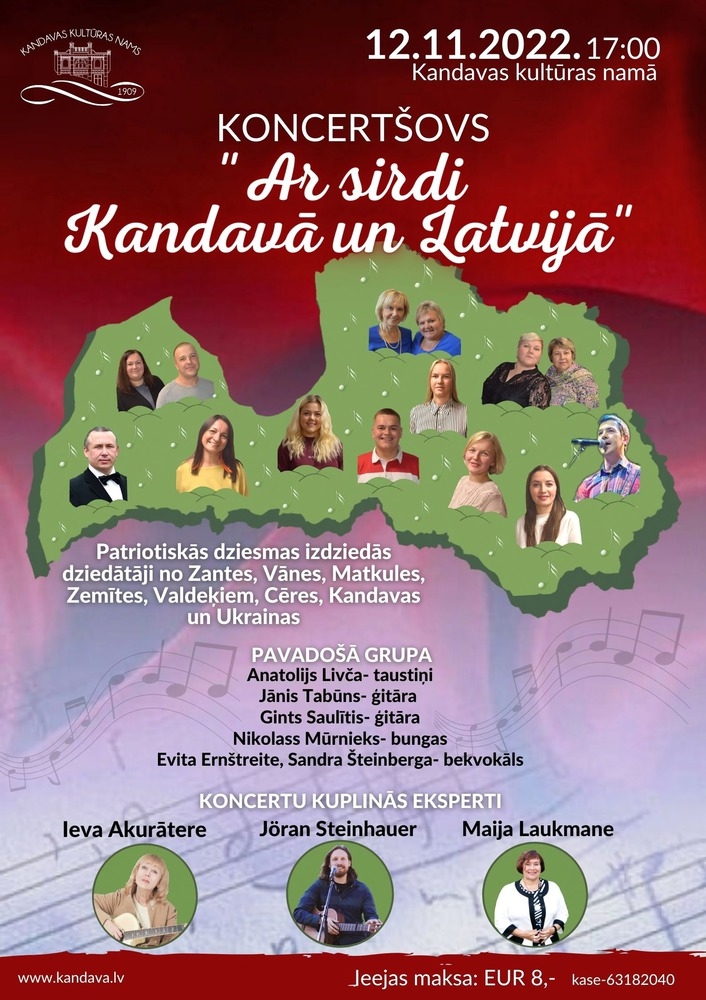 KONCERTŠOVS "Ar sirdi Kandavā un Latvijā"