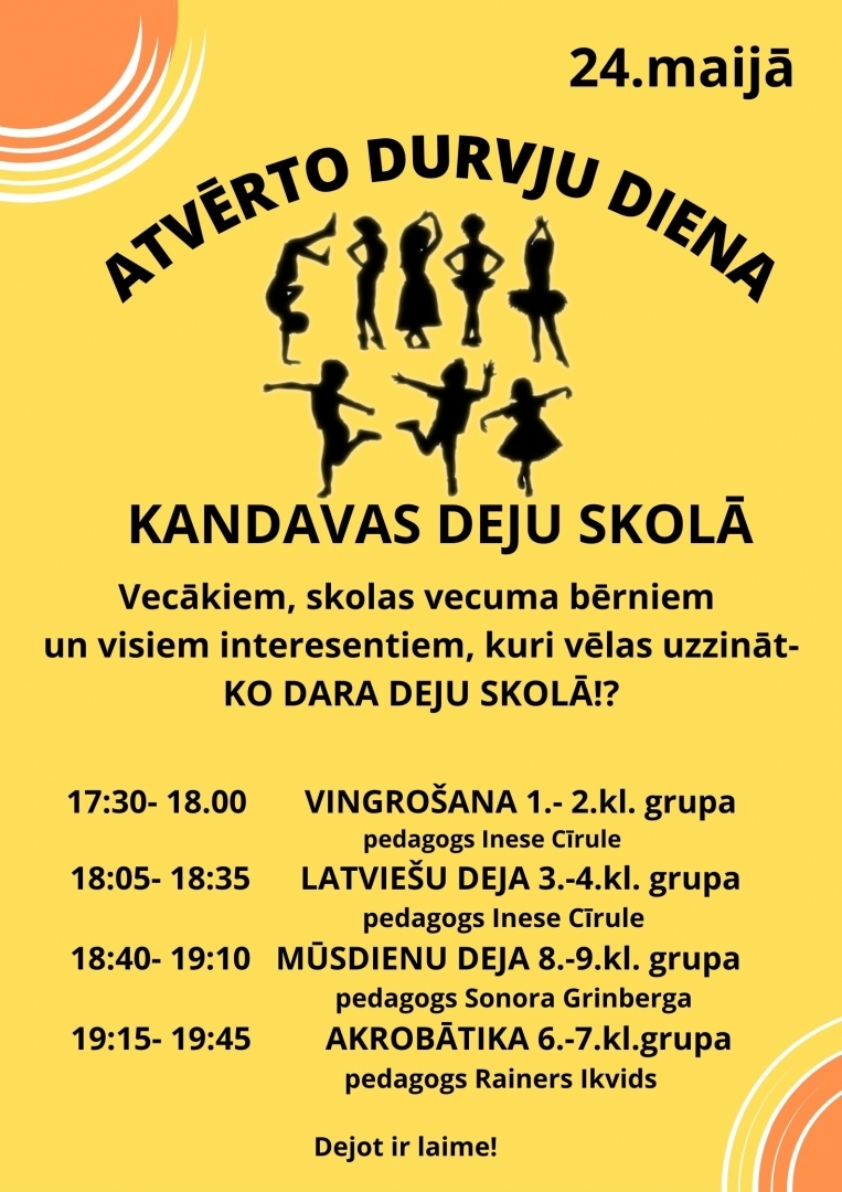 Atvērto durvju diena Kandavas Deju skolā