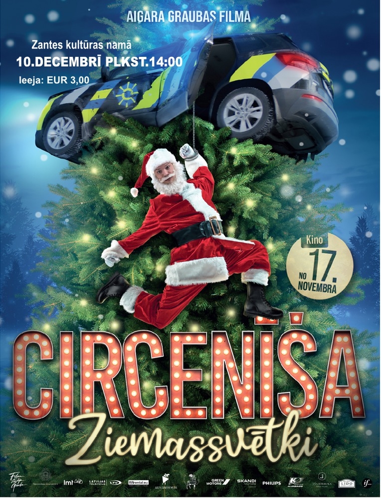 Kino - piedzīvojumu filma visai ģimenei "Circenīša Ziemassvētki"