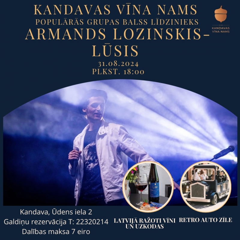 Vakars Kandavas Vīna namā ar Armandu Lozinski - Lūsi