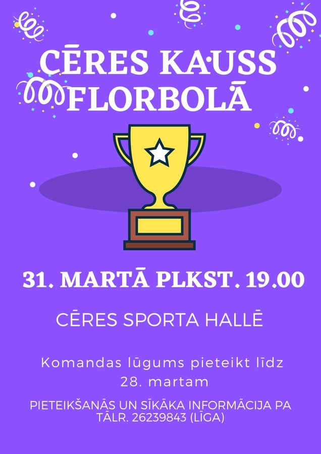 Cēres kauss florbolā 31.03.2023