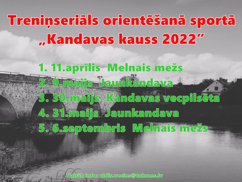 Treniņseriāls orientēšanā sportā „Kandavas kauss 2022”