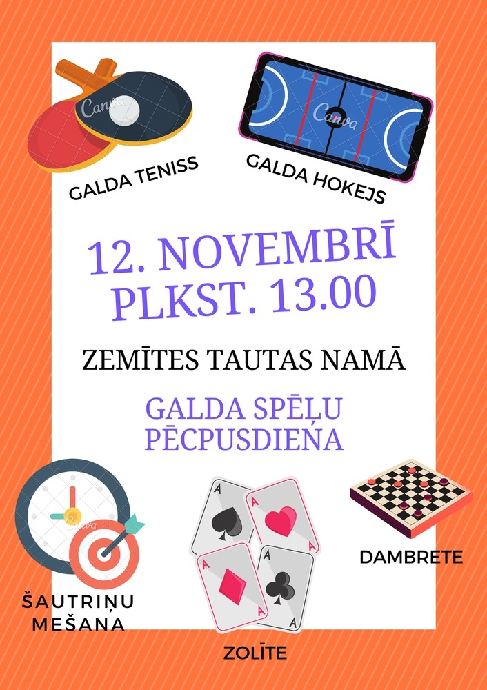 Galda spēļu pēcpusdiena Zemītē