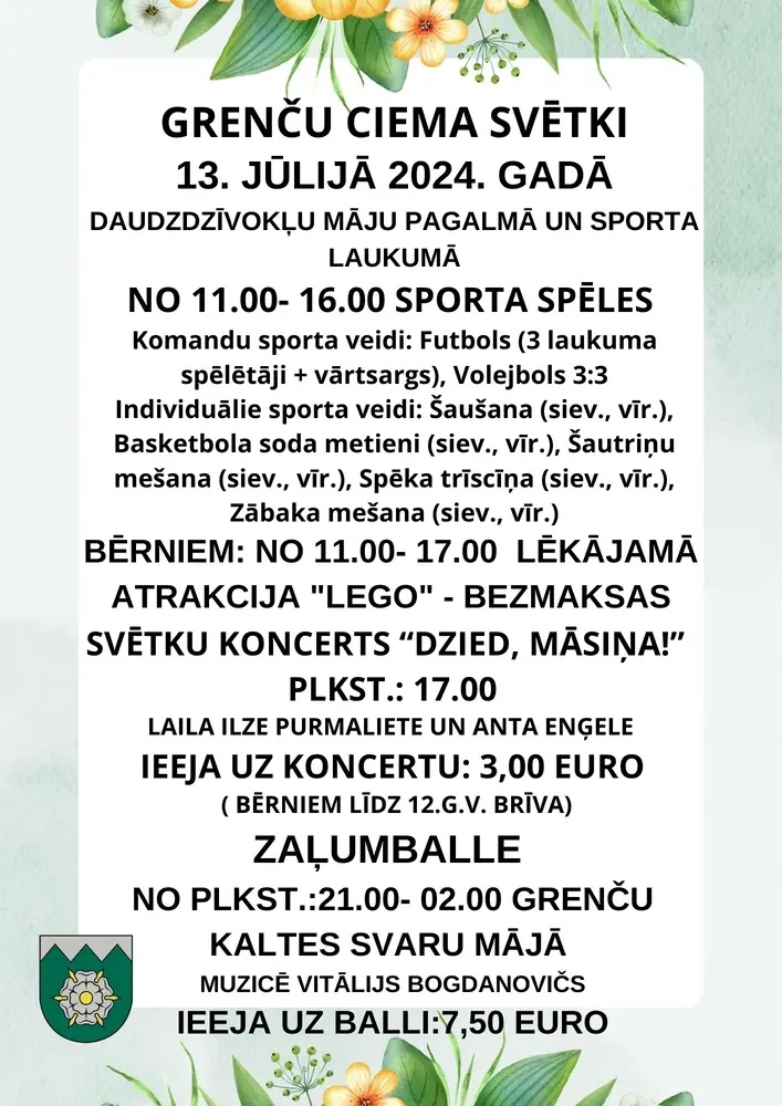 Grenču ciema svētku programma