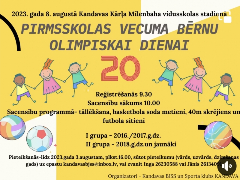 Pirmsskolas vecuma bērnu olimpiskā diena