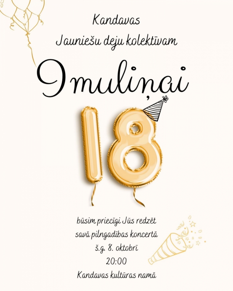 Jauniešu deju kolektīva „Imuliņa” 18 gadu jubilejas koncerts