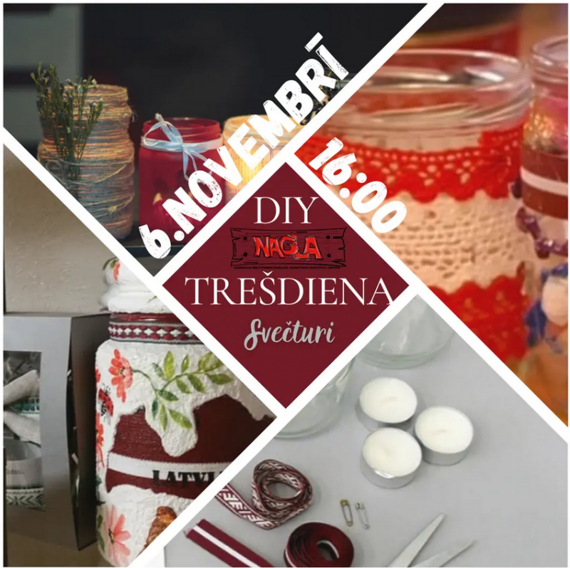 DIY trešdiena - Patriotiskie svečturi