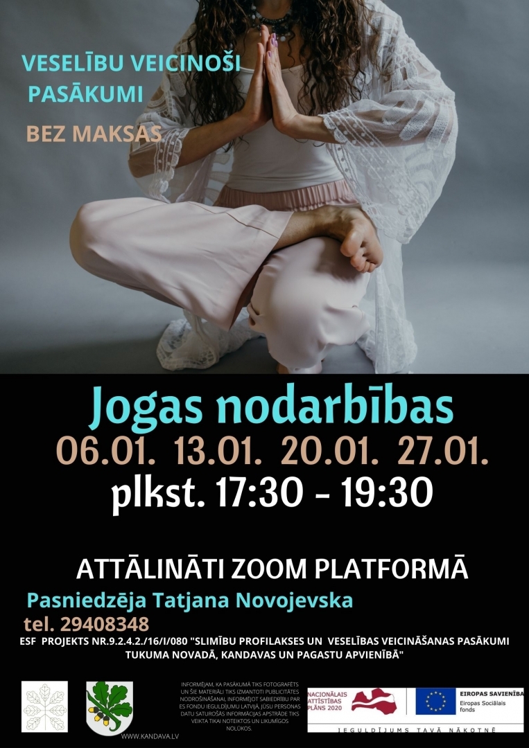 Jogas nodarbības zoom platformā