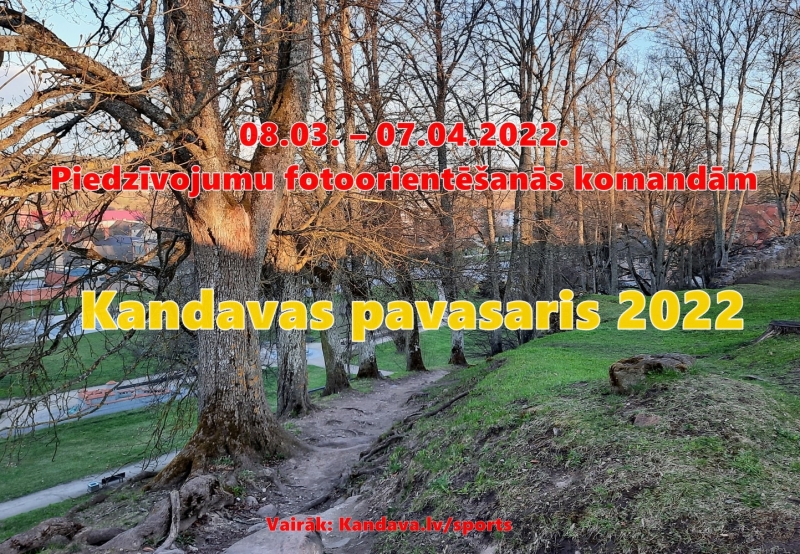 Piedzīvojumu fotoorientēšanās komandām: Kandavas pavasaris 2022