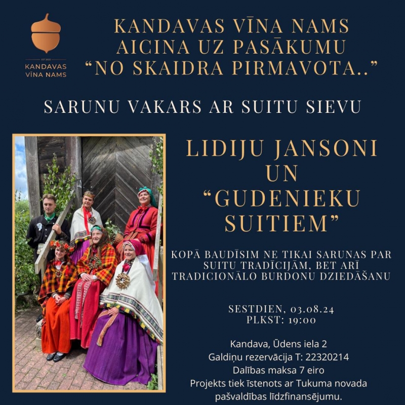 Sarunu vakars ar suitu sievu Lidiju Jansoni un Gudenieku suitiem