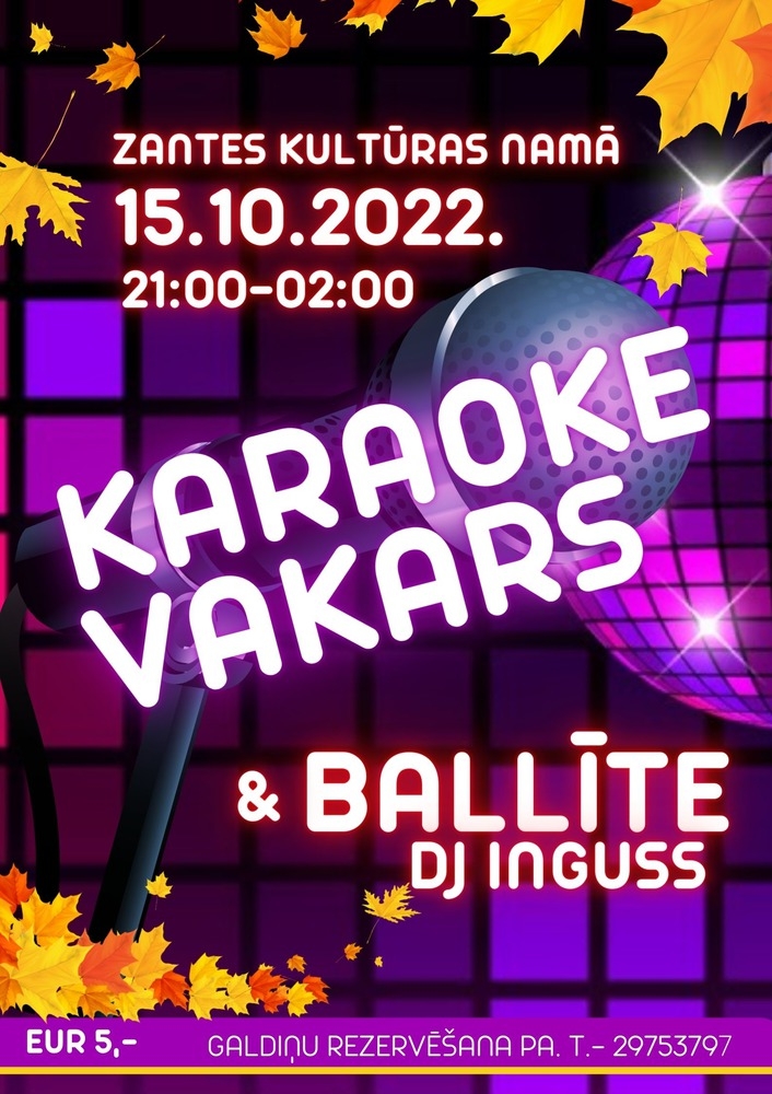 Karaoke vakars & ballīte