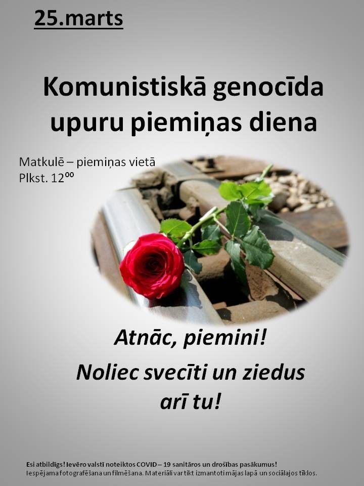 Komunistiskā genocīda upuru piemiņas brīdis Matkulē