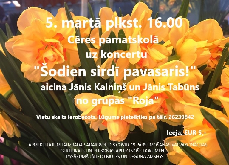 Koncerts "Šodien sirdī pavasaris!"