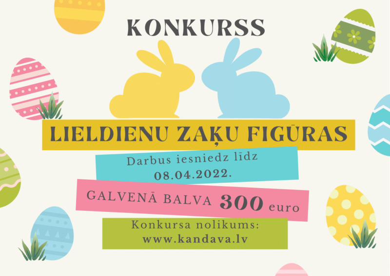 Piedalies konkursā un izveido Lieldienu Zaķu figūru!