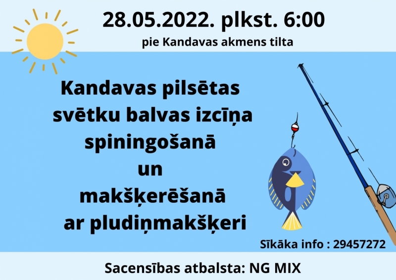Makšķerēšanas sacensības pie Abavas tilta