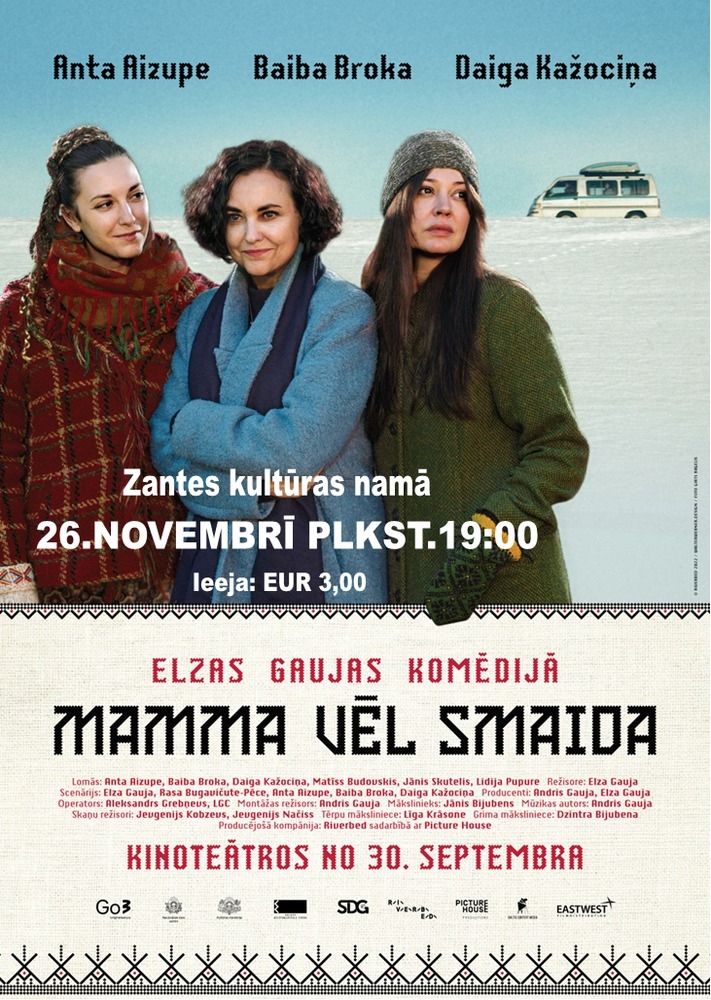Kino - jaunā latviešu komēdija "Mamma vēl smaida"