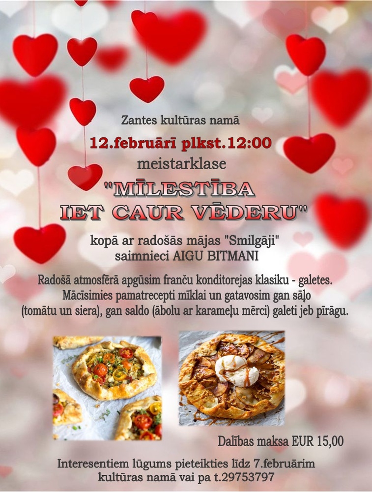 Meistarklase "Mīlestība iet caur vēderu"
