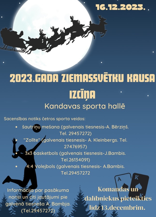 2023. gada Ziemassvētku kausa izcīņa Kandavā - Nakts turnīrs