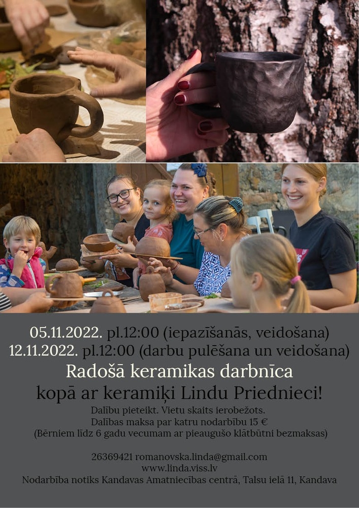 Radošā keramikas darbnīca ar Lindu Priednieci