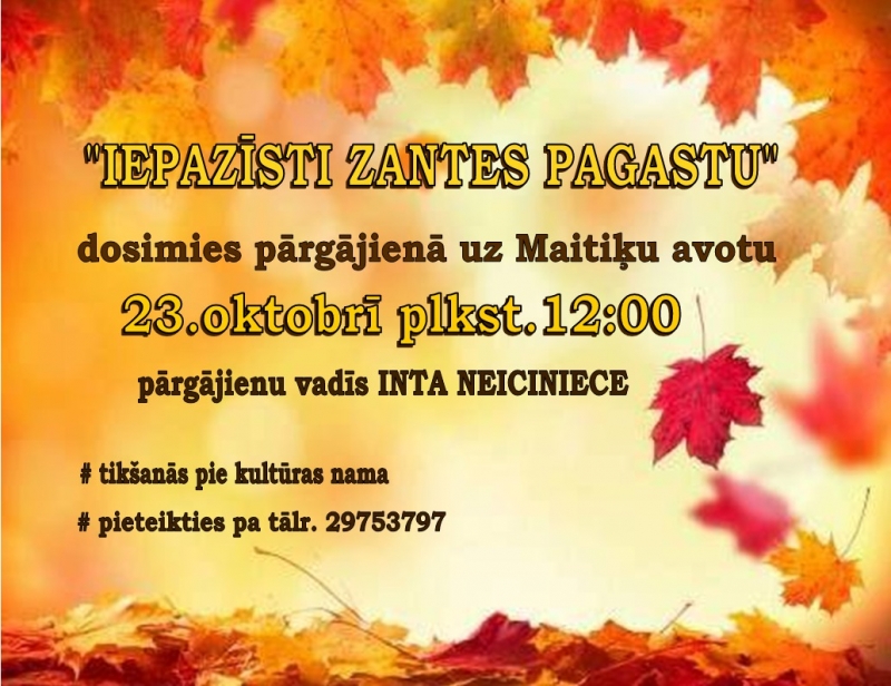 Pārgājiens "Iepazīsti Zantes pagastu"