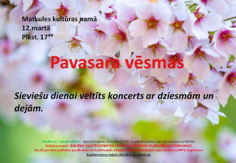 Sieviešu dienai veltīts koncerts "Pavasara vēsmas"