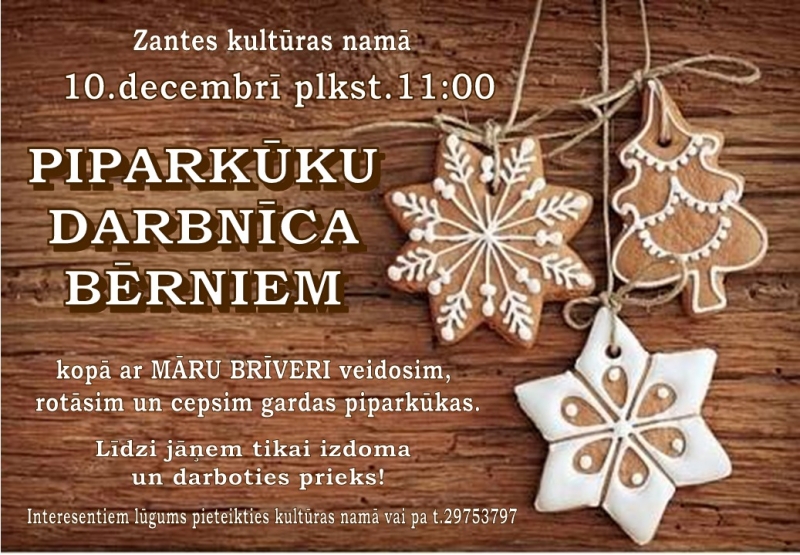 Piparkūku darbnīca bērniem